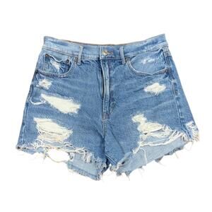 American Eagle Highest Rise 90’s Boyfriend Short Distressed Light Wash Shorts